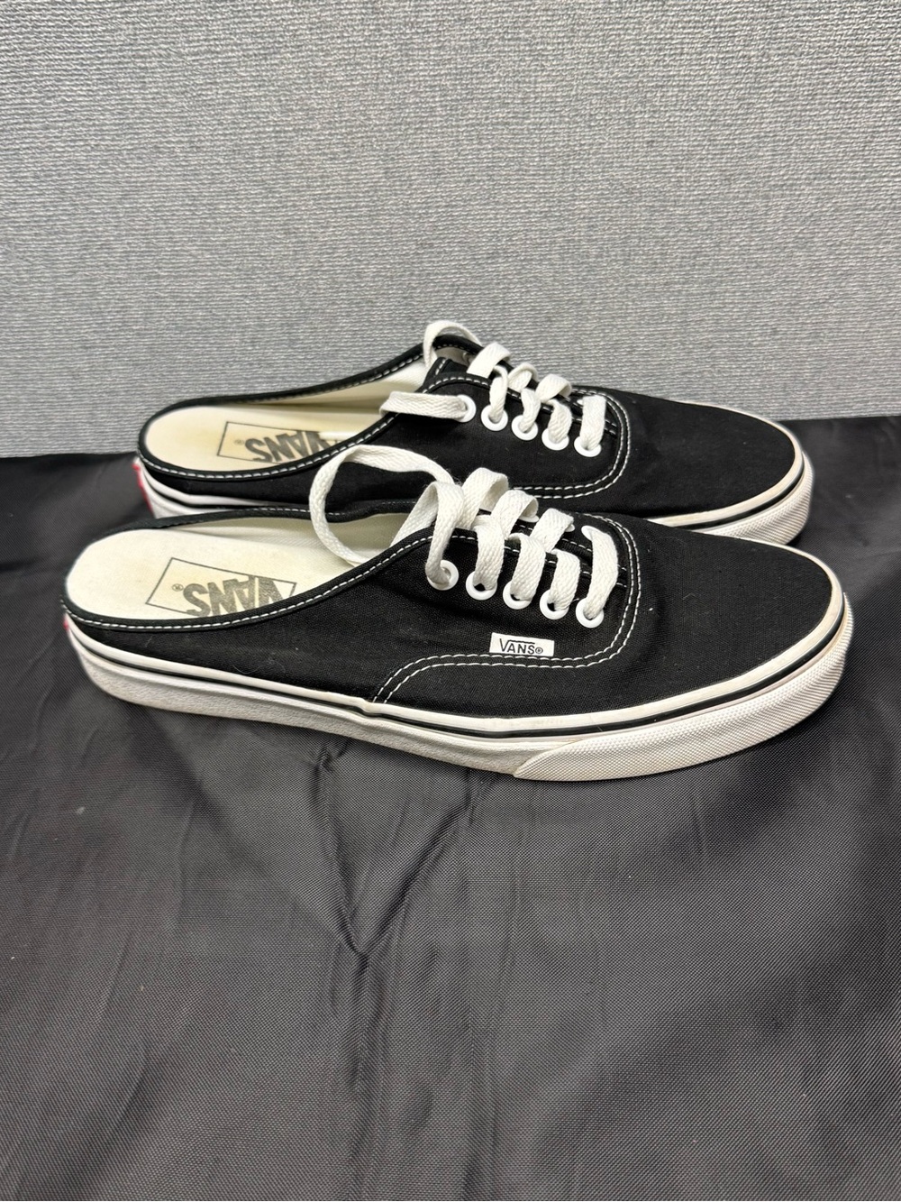 Vans Black Sandals Sneakers with White Accents